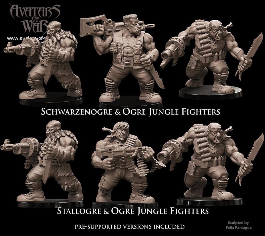 Avatars of War Ogre Jungle Fighters - Sci-Fi / D&D (Custom Order) - product image 1 of 5