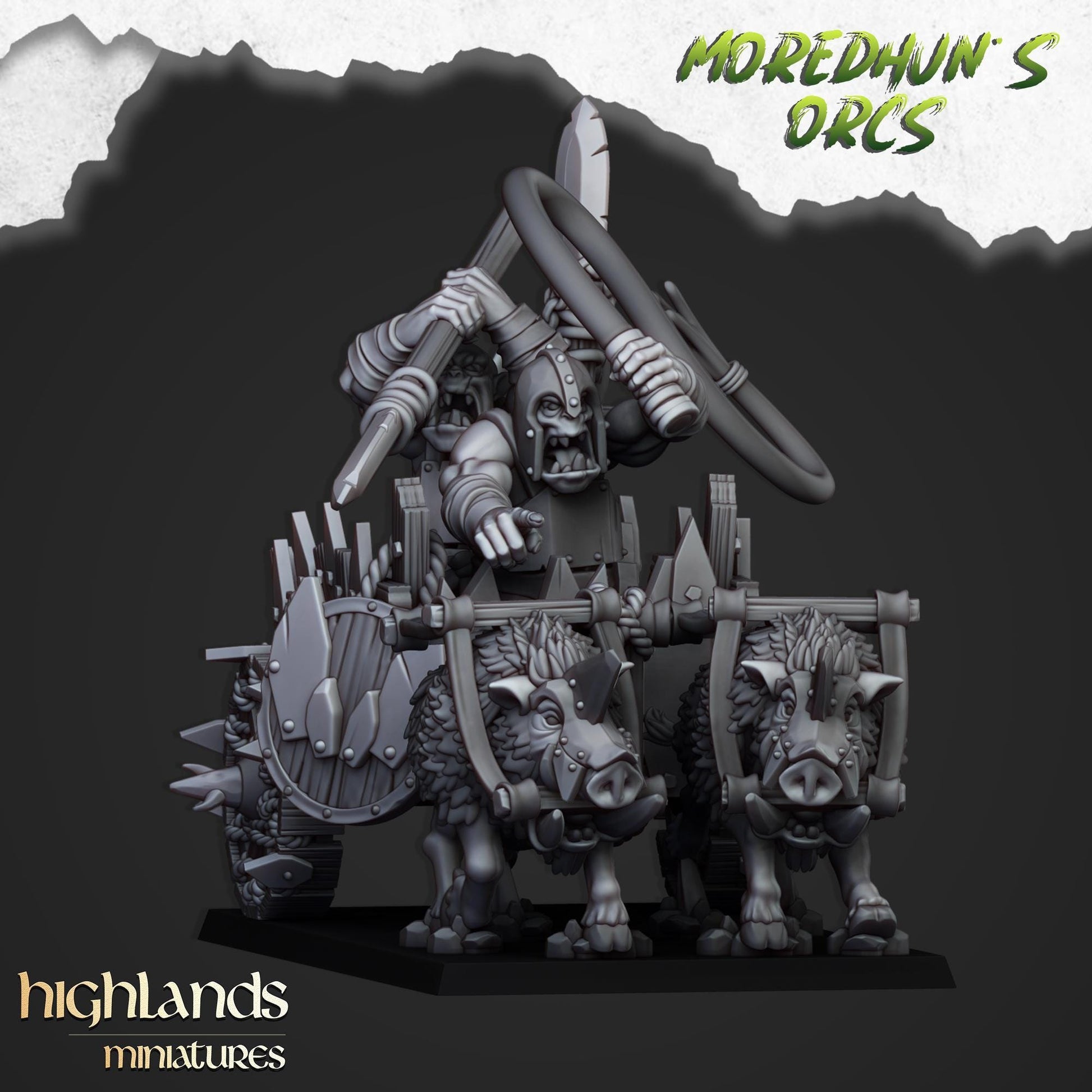 Highland Miniatures Orc Chariot - Fantasy / D&D (Custom Order) - product image