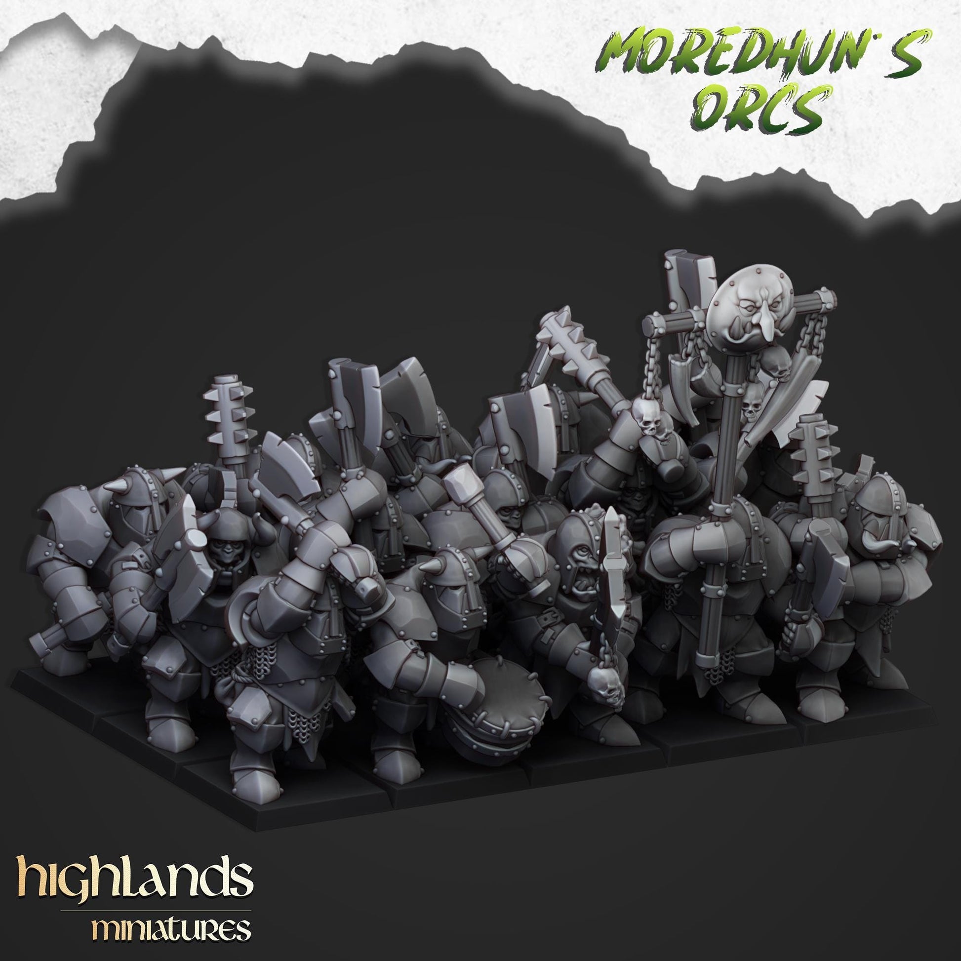 Highland Miniatures Armoured Orcs - Fantasy / D&D (Custom Order) - product image