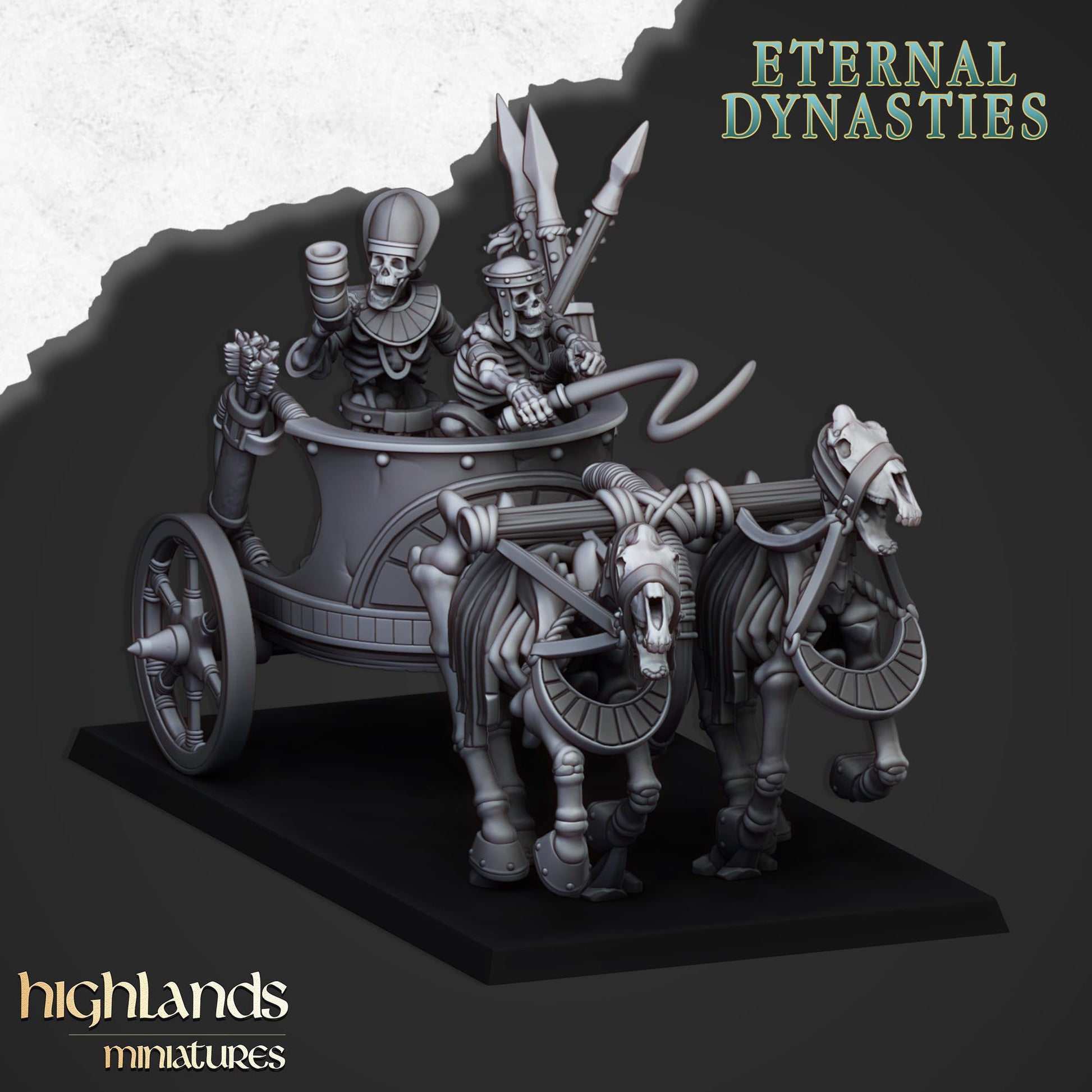 Highland Miniatures Ancient Skeletal Chariots - Fantasy / D&D (Custom Order) - product image 4 of 4