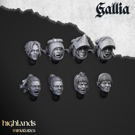 Highland Miniatures Female Gallia Heads - Fantasy / D&D (Custom Order) - product image