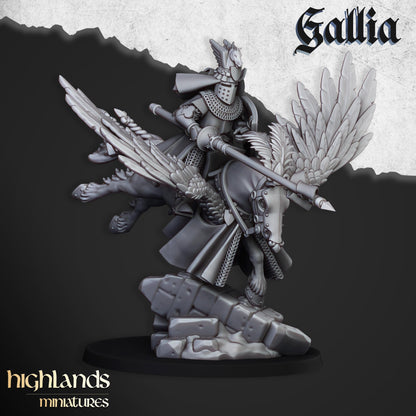 Highland Miniatures Gallia Knights on Pegasus - Fantasy / D&D (Custom Order) - product image 5 of 7