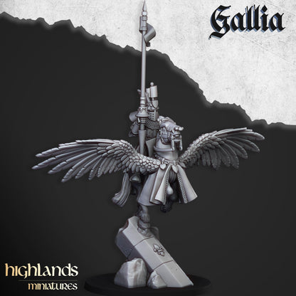 Highland Miniatures Gallia Knights on Pegasus - Fantasy / D&D (Custom Order) - product image 6 of 7