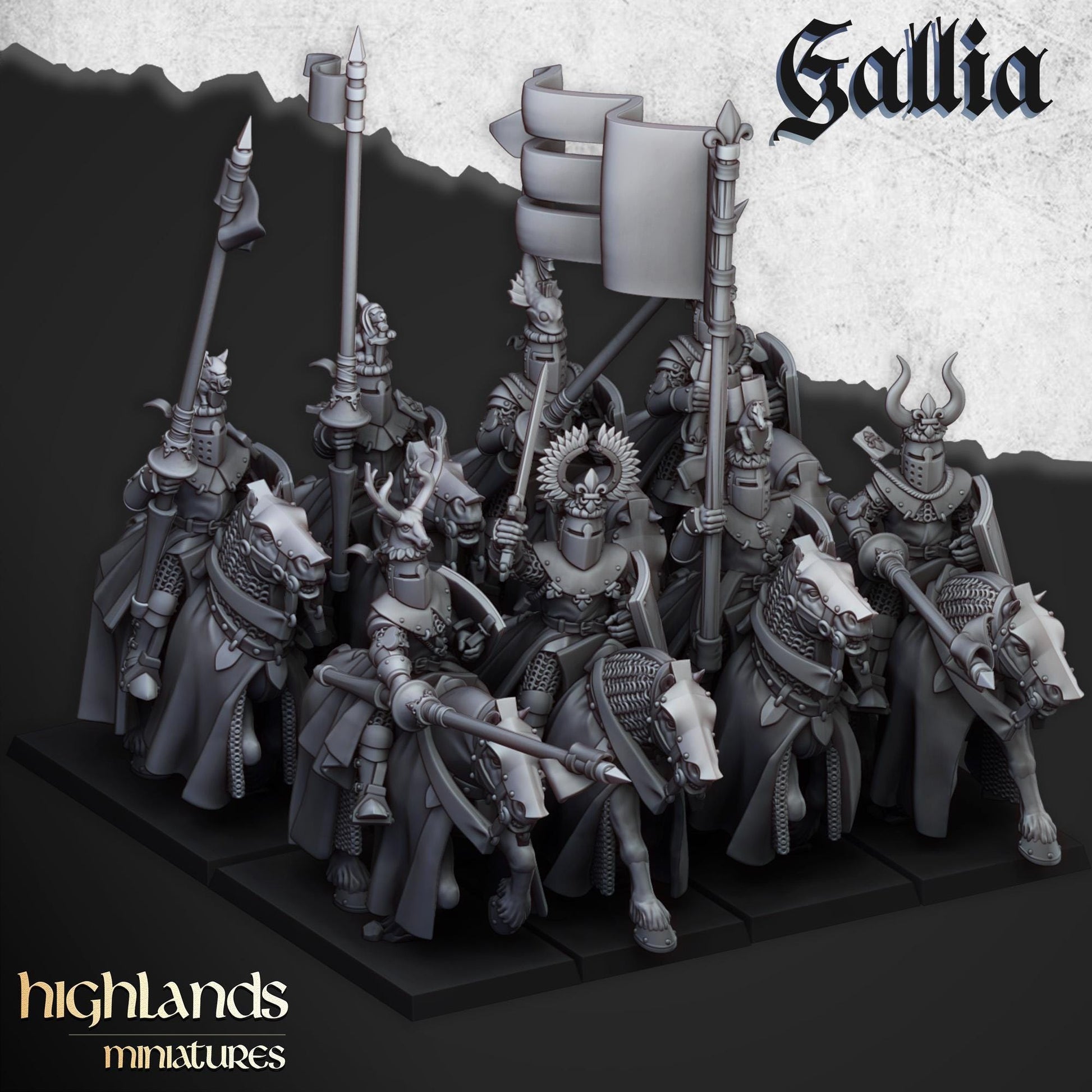 Highland Miniatures Royal Knights of Gallia - Fantasy / D&D (Custom Order) - product image