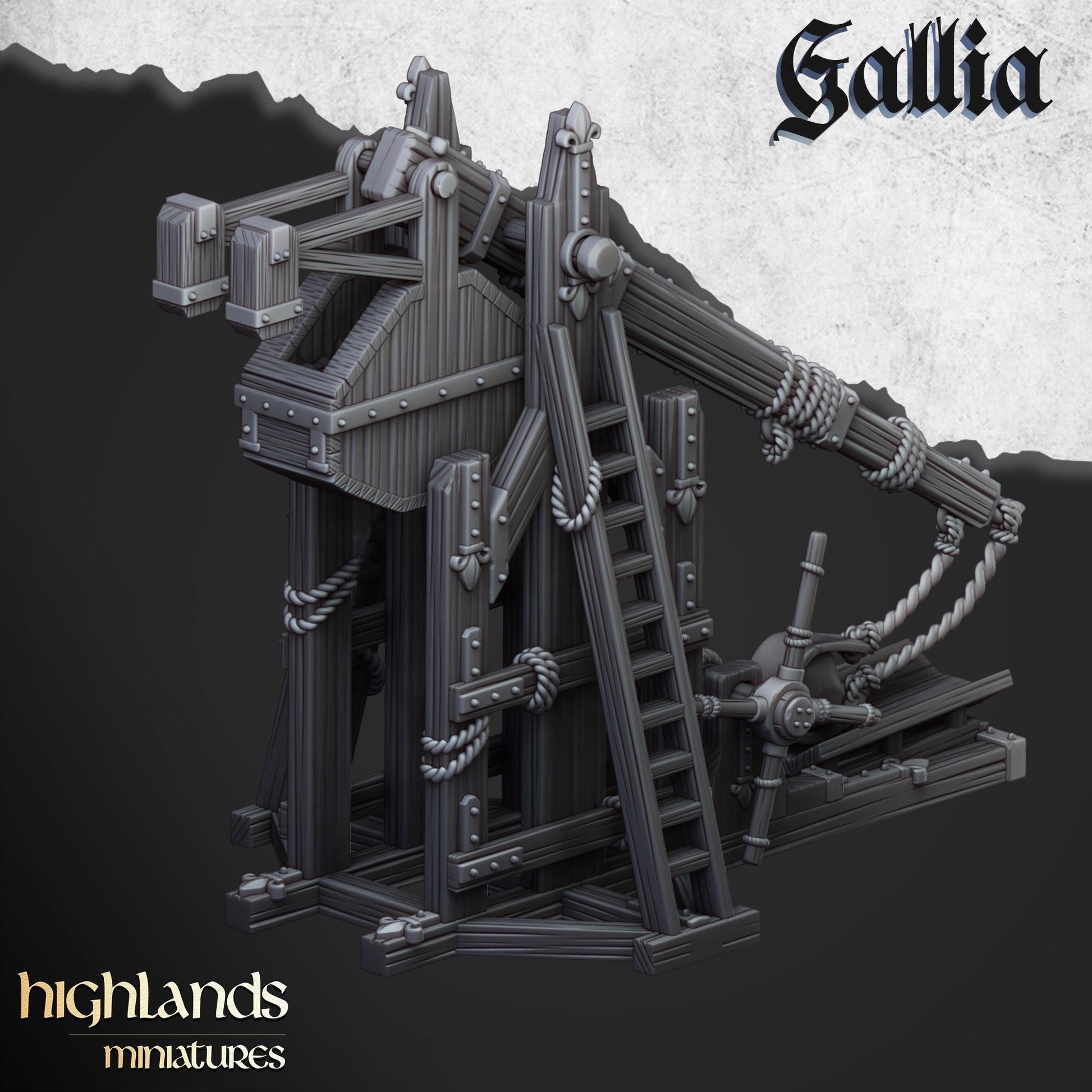 Highland Miniatures Gallia Trebuchet - Fantasy / D&D (Custom Order) - product image 2 of 3