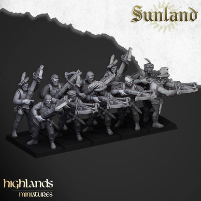 Highland Miniatures Sunland Arquebusiers or Crossbowmen - Fantasy / D&D (Custom Order) - product image 2 of 2
