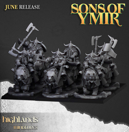 Highland Miniatures Heavy Dwarf Cavalry - Fantasy / D&D (Custom Order) - product image 1 of 2