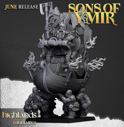 Highland Miniatures Dwarf King on Throne - Fantasy / D&D (Custom Order) - product image 1 of 4