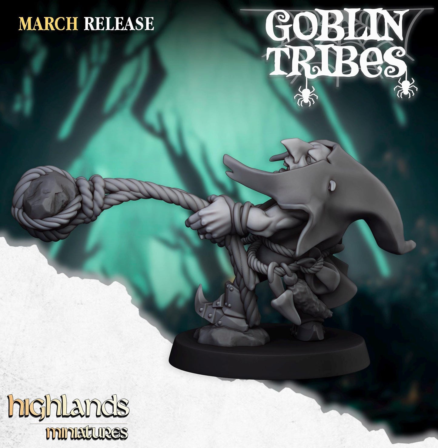 Highland Miniatures Swamp Goblins Stonethrowers Fanatics - Fantasy / D&D (Custom Order) - product image 2 of 6
