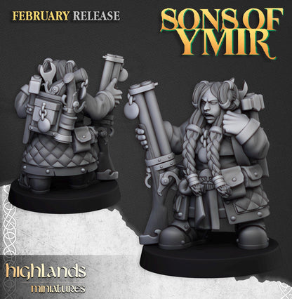 Highland Miniatures Dwarf Engineers- Fantasy / D&D (Custom Order) - product image 2 of 2