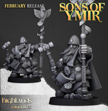 Highland Miniatures Dwarf Runepriests - Fantasy / D&D (Custom Order) - product image 1 of 2