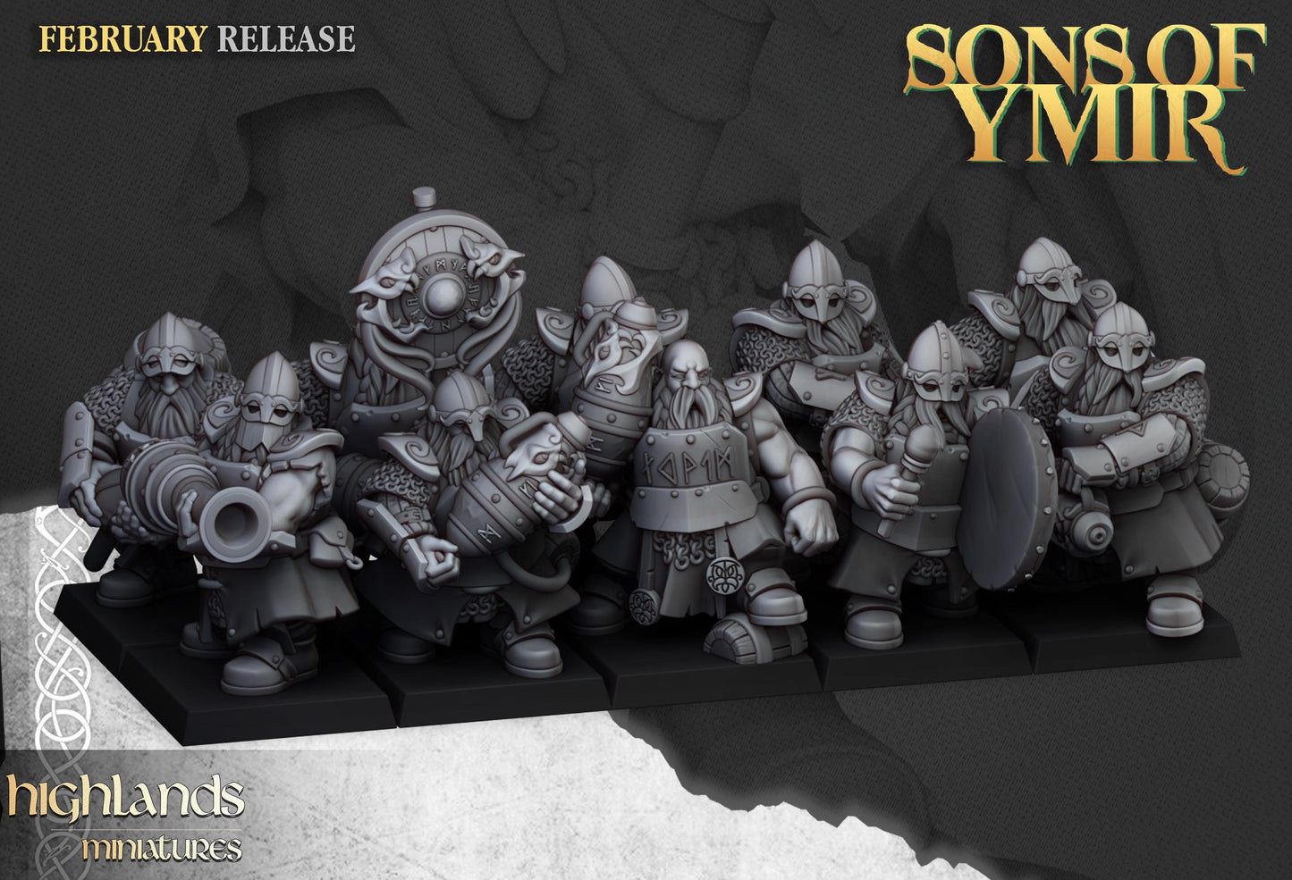 Highland Miniatures Dwarf Firespitters - Fantasy / D&D (Custom Order) - product image 2 of 2