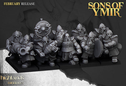 Highland Miniatures Dwarf Firespitters - Fantasy / D&D (Custom Order) - product image 2 of 2