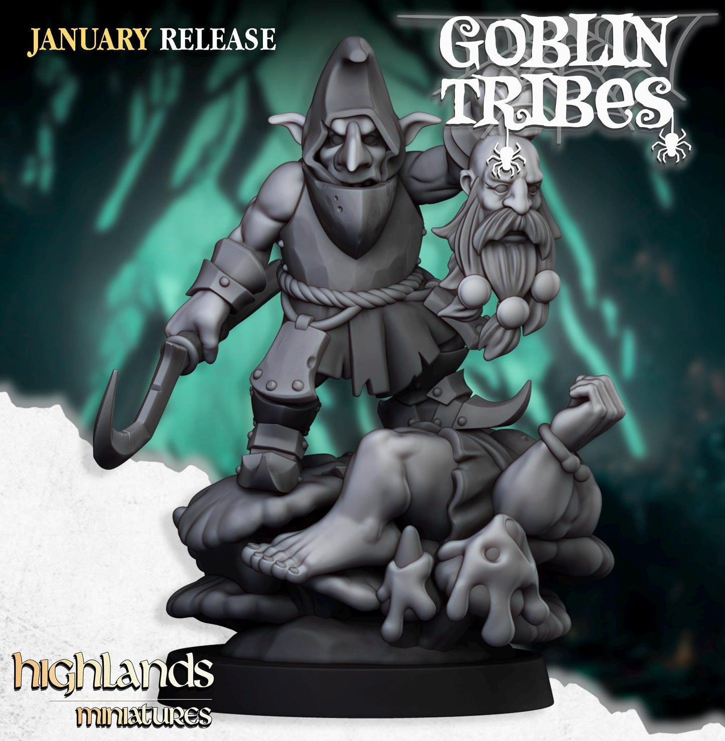 Highland Miniatures Swamp Goblin Boss - Fantasy / D&D (Custom Order) - product image