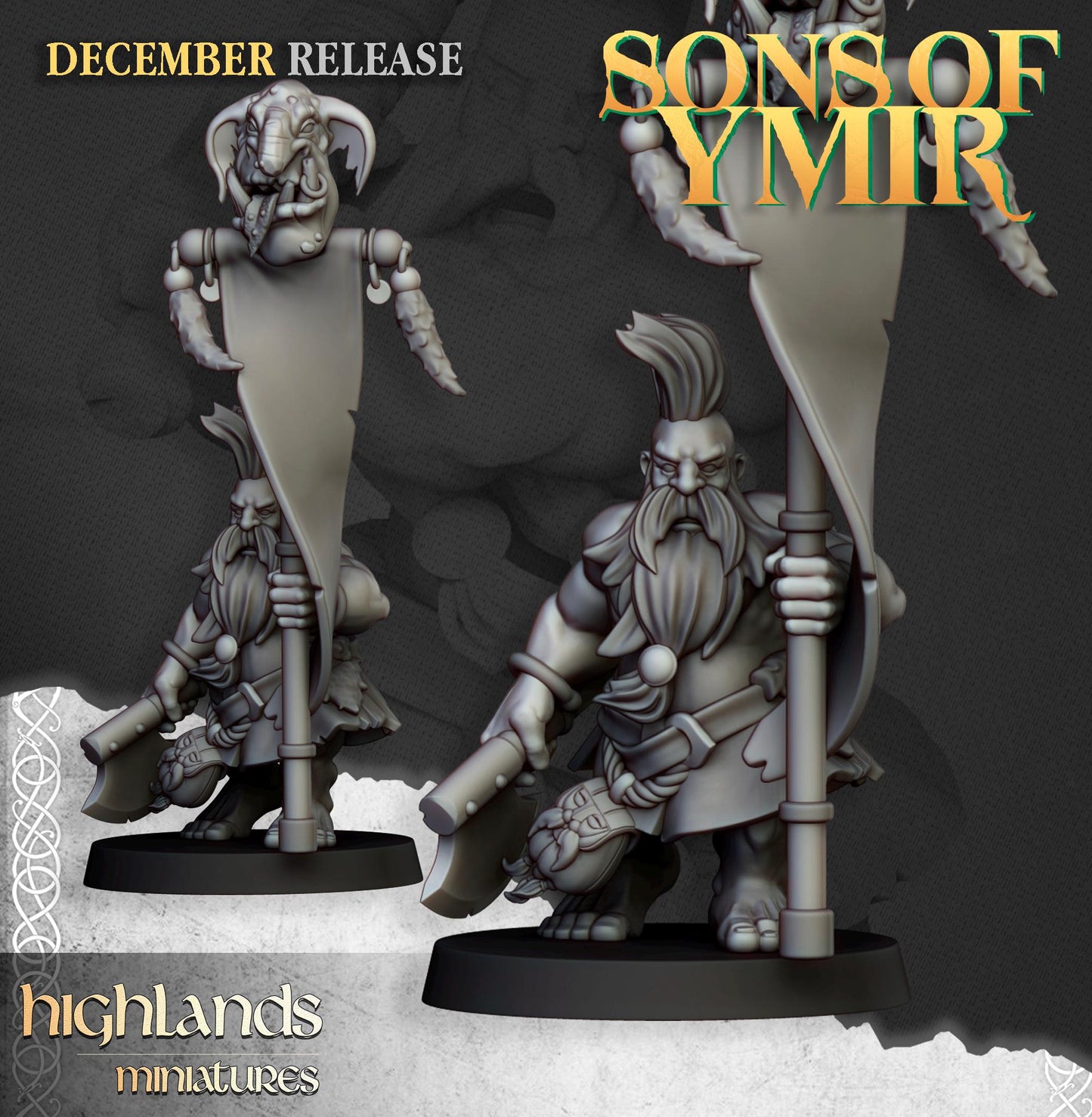 Highland Miniatures Dwarf Deathseekers - Fantasy / D&D (Custom Order) - product image 2 of 3