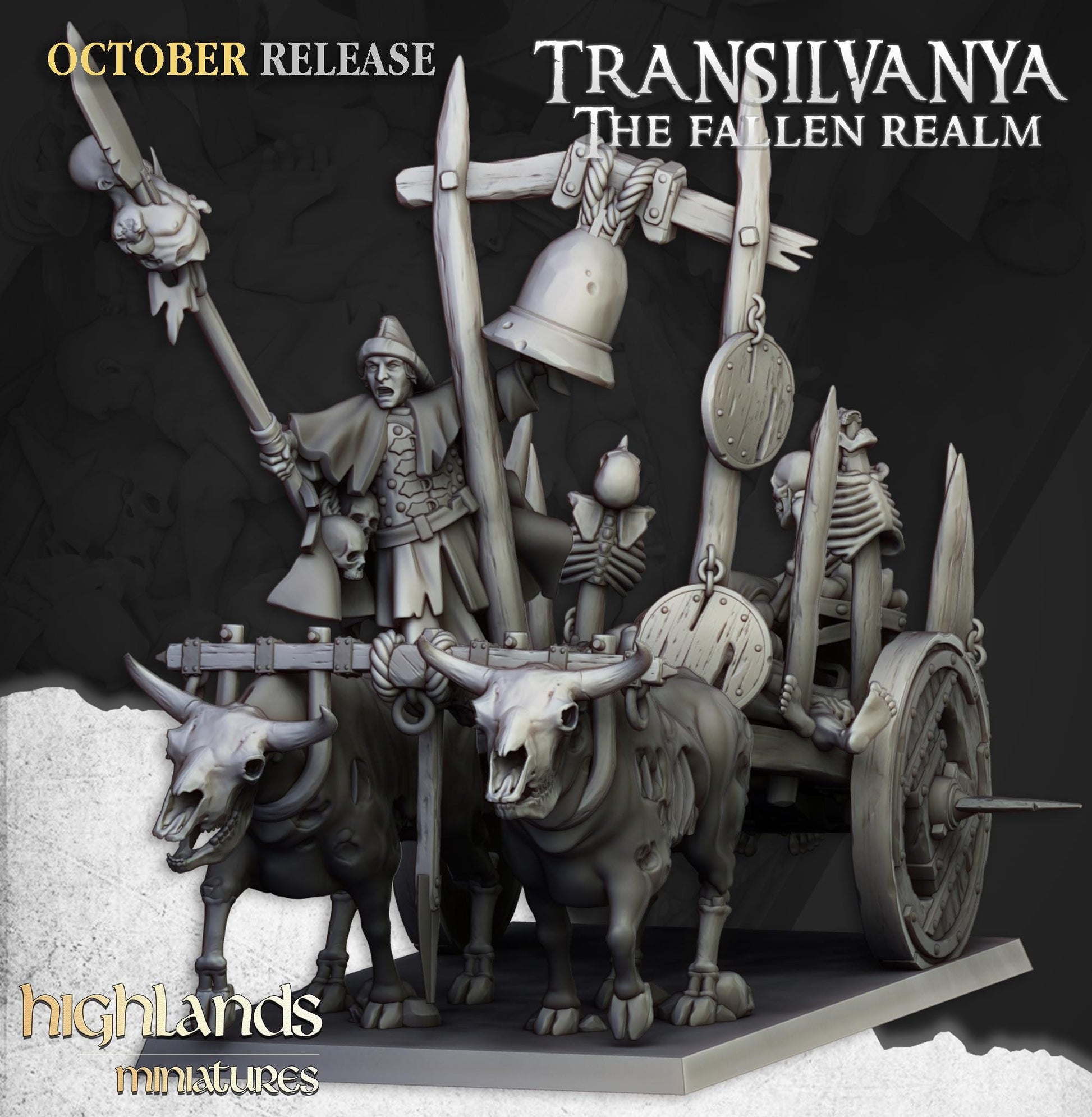 Highland Miniatures Transilvanya Corpse Cart - Fantasy / D&D (Custom Order) - product image 2 of 3