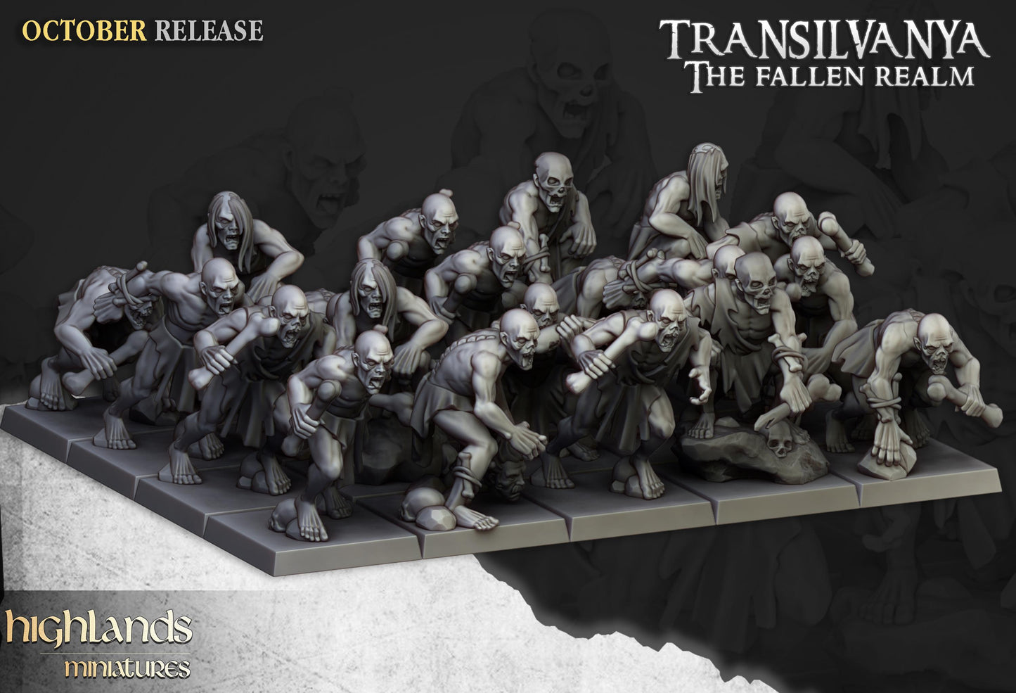 Highland Miniatures Transilvanya Ghouls Unit - Fantasy / D&D (Custom Order) - product image 2 of 3