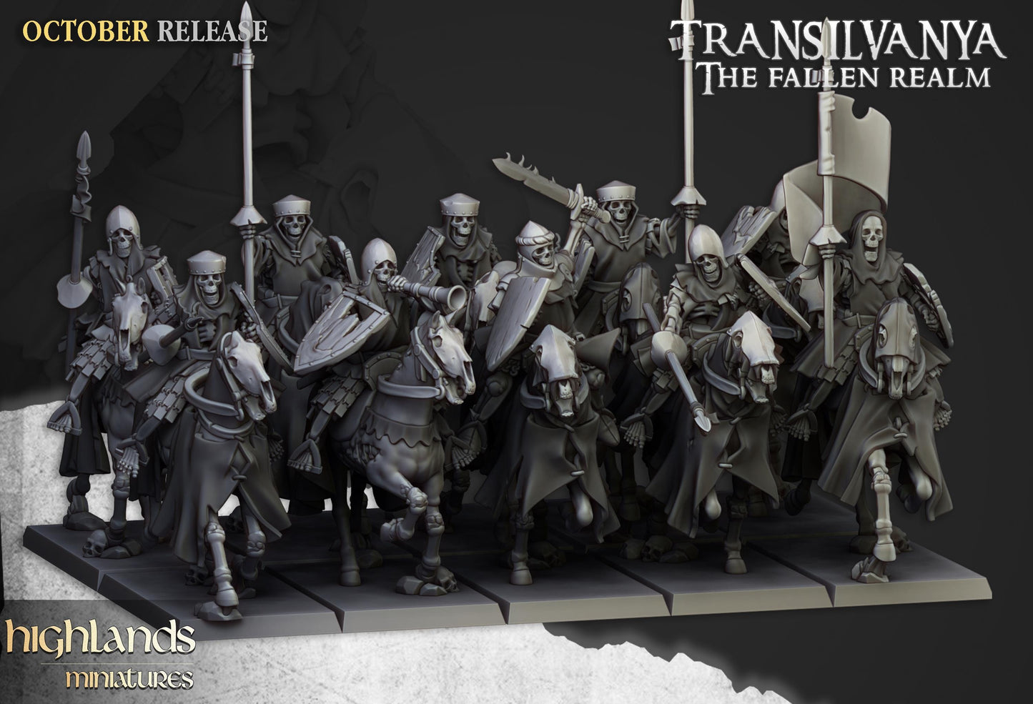 Highland Miniatures Transilvanya Mounted Skeletons - Fantasy / D&D (Custom Order) - product image 1 of 2