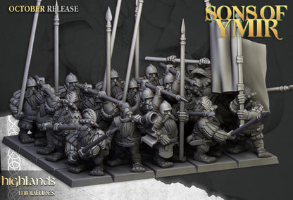Highland Miniatures Dwarf Pikemen Unit - Fantasy / D&D (Custom Order) - product image 3 of 3