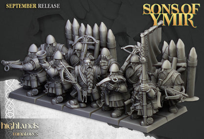 Highland Miniatures Dwarf Crossbowmen Unit - Fantasy / D&D (Custom Order) - product image 2 of 3