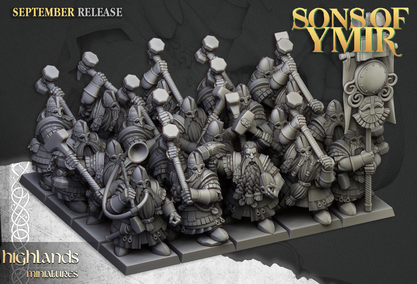 Highland Miniatures Dwarf Kingsguard Unit - Fantasy / D&D (Custom Order) - product image 3 of 3