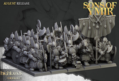 Highland Miniatures Dwarf Veterans Unit - Fantasy / D&D (Custom Order) - product image 2 of 2