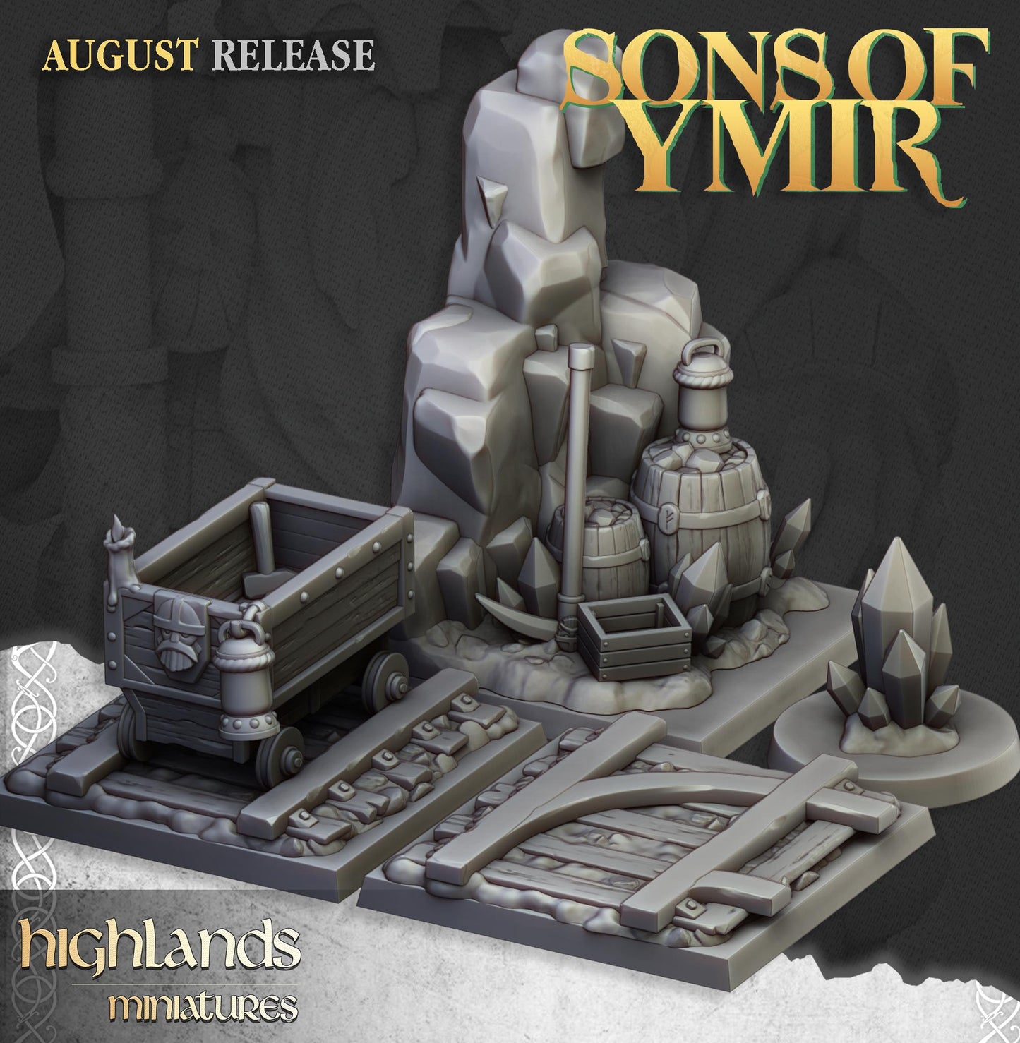 Highland Miniatures Dwarf Miners Unit - Fantasy / D&D (Custom Order) - product image 3 of 3