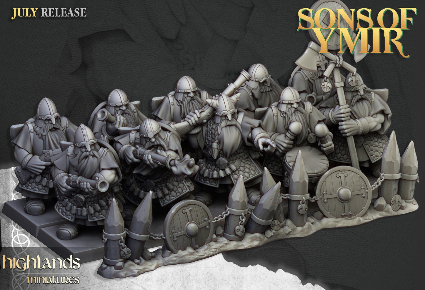 Highland Miniatures Dwarf Marksmen Unit - Fantasy / D&D (Custom Order) - product image 1 of 2