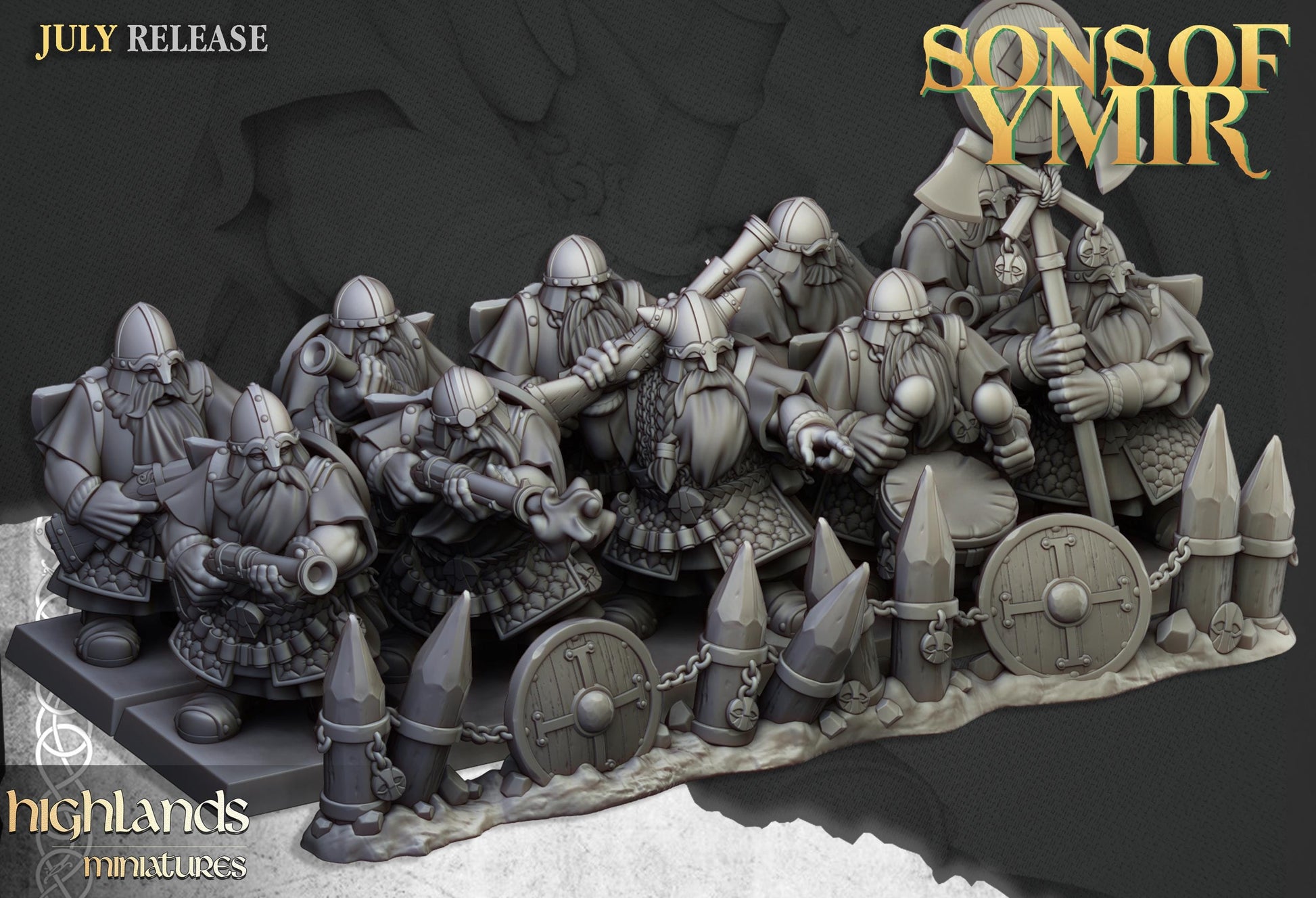 Highland Miniatures Dwarf Marksmen Unit - Fantasy / D&D (Custom Order) - product image 1 of 2