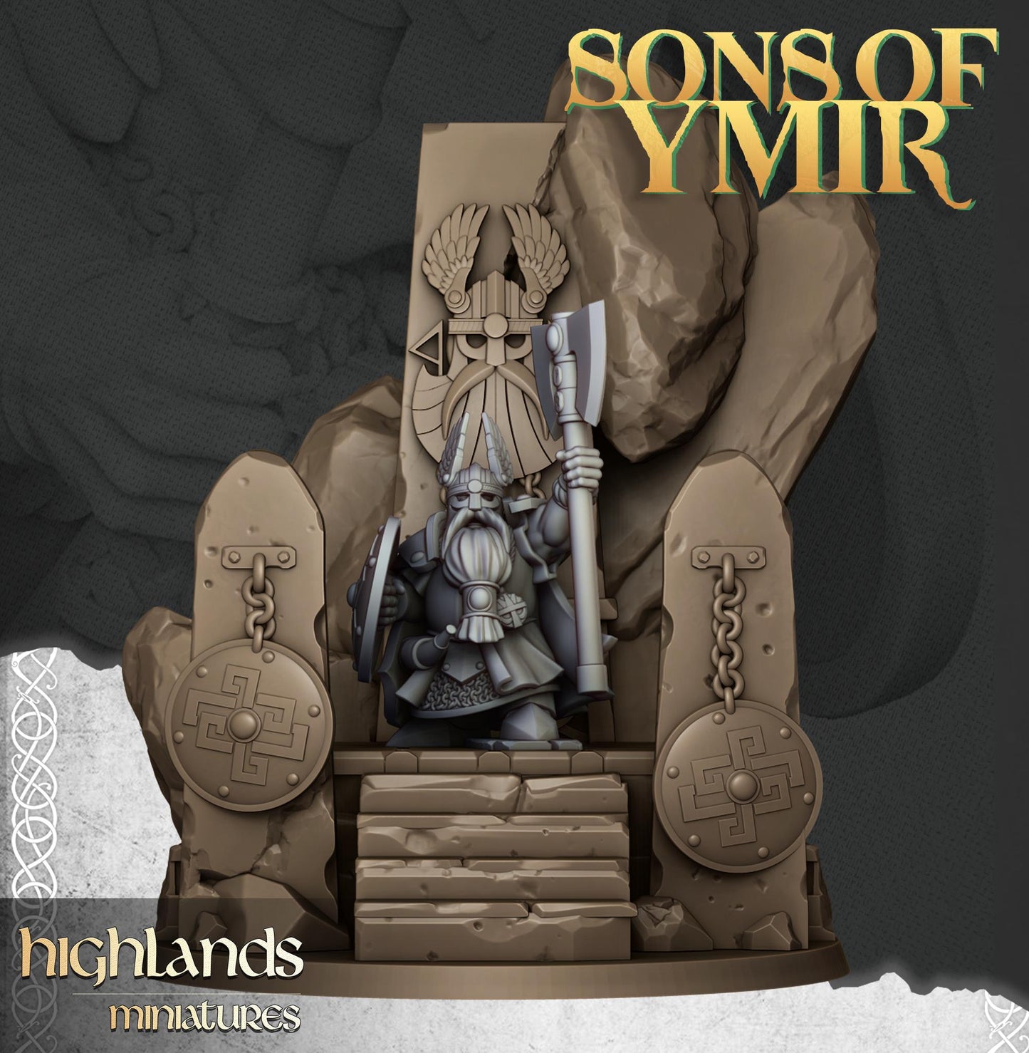 Highland Miniatures The Dwarf Lord - Fantasy / D&D (Custom Order) - product image 1 of 3