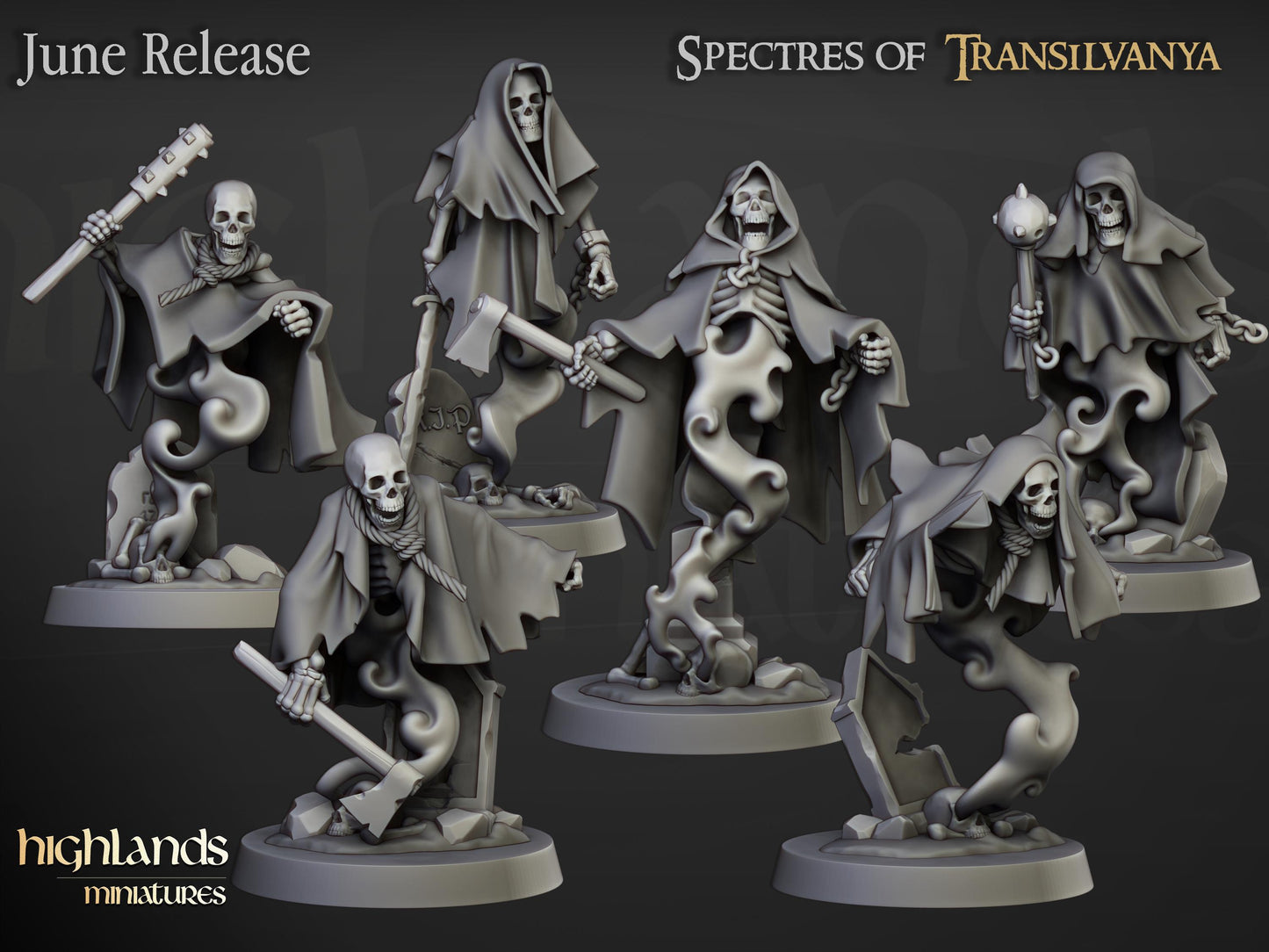 Highland Miniatures Transilvanya Crypt Ghosts - Fantasy / D&D (Custom Order) - product image