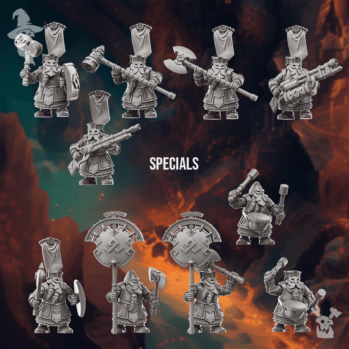 DakkaDakka Steelhill Dwarf with Flamethrowers (Custom Order) - product image 2 of 2