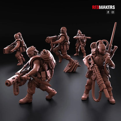 Red Makers - Female Jungle Fighters Special Weapon Squad x5 (Custom Order)