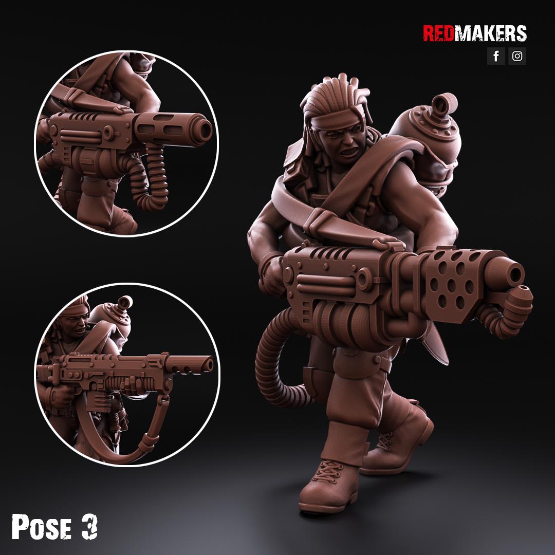 Red Makers Female Jungle Fighters Special Weapon Squad x5 (Custom Order) - product image 7 of 7