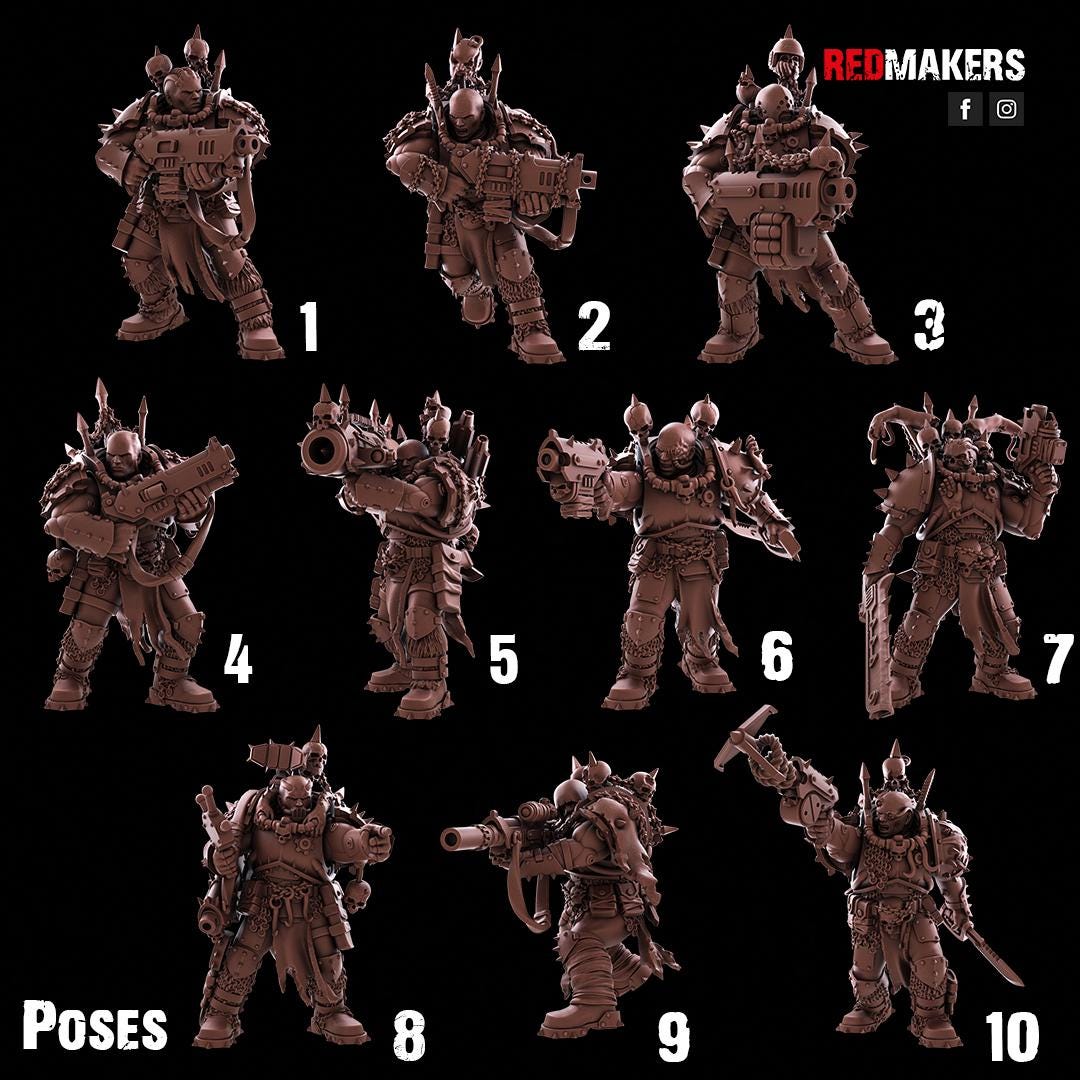 Red Makers Renegade Scouts x10 - Heretics (Custom Order) - product image 3 of 8