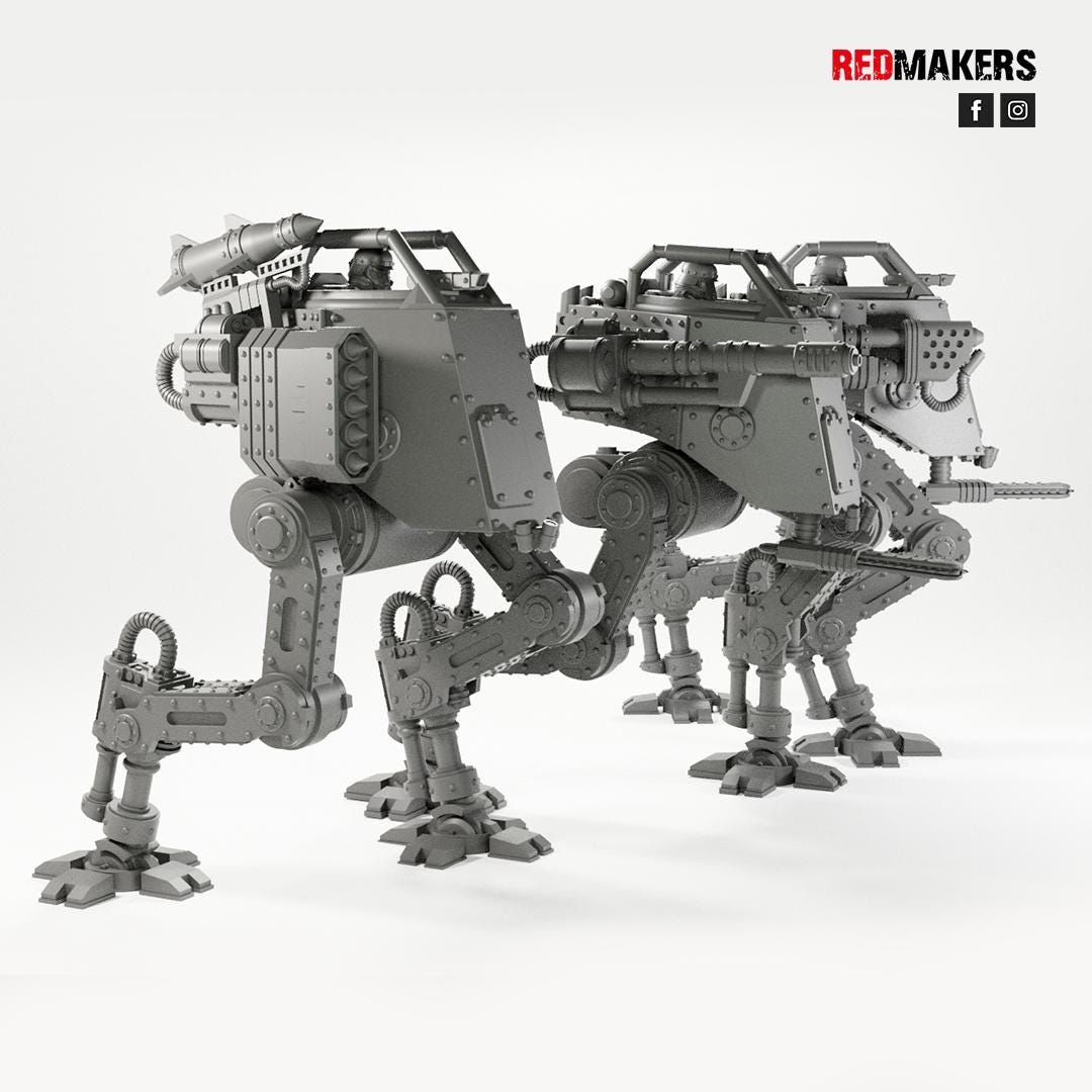 Red Makers Imperial Force Light Mech (Custom Order) - product image 3 of 4