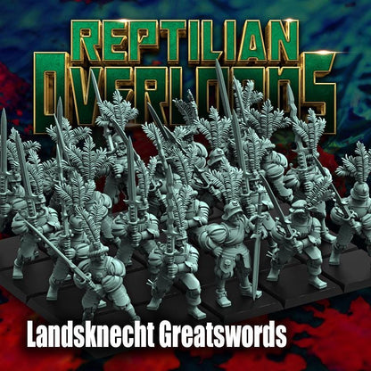 HRE Landsknecht Greatswords x10 - Reptilian Overlords (Custom Order) - product image 1 of 7