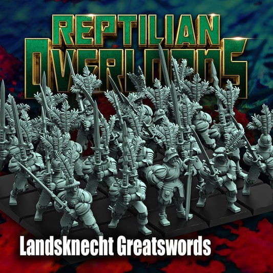 HRE Landsknecht Greatswords x10 - Reptilian Overlords (Custom Order) - product image 1 of 7