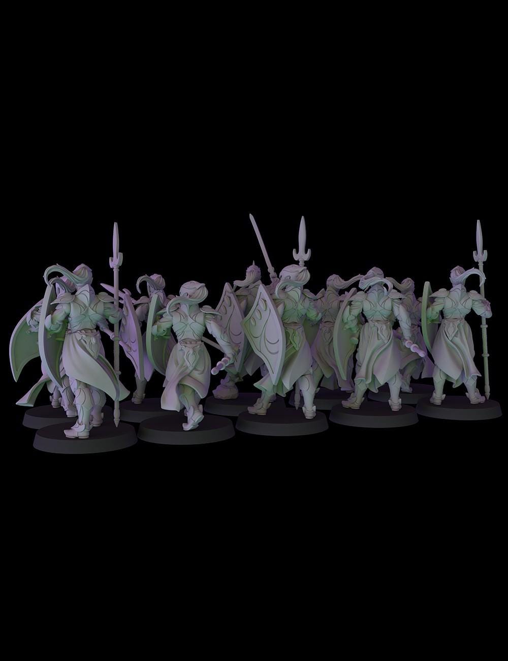 Fantasy Cult Elven Spearmen x10 (Custom Order) - product image 2 of 5