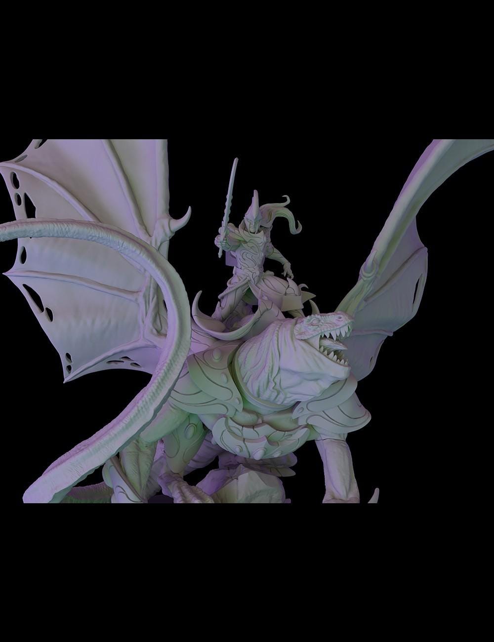 Fantasy Cult Aerilad Elven Lord on Kroathoan (Custom Order) - product image 2 of 4