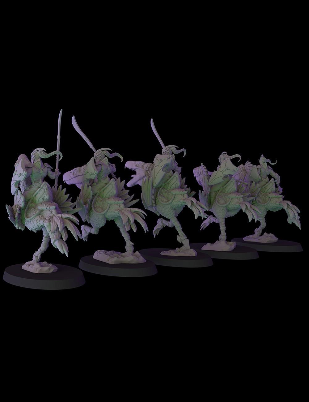 Fantasy Cult Elven Terror Birds Riders x5 (Custom Order) - product image 3 of 4