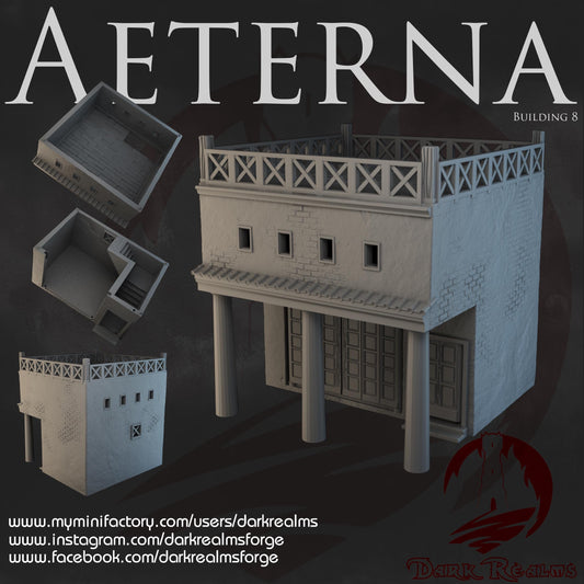 Dark Realms City of Antiquity - Aeterna Building 8 - Printed on FDM Bambu Lab X1 Carbon (Custom Order) - product image