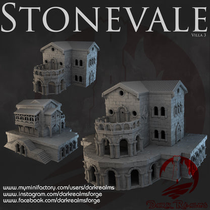 Dark Realms Stonevale - Villa 3 - Printed on FDM Bambu Lab X1 Carbon (Custom Order) - product image 1 of 2