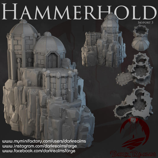 Dark Realms Kir Badur - Hammerhold Skyport 3 - Printed on FDM Bambu Lab X1 Carbon (Custom Order) - product image