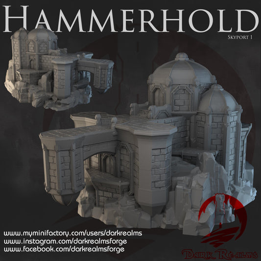 Dark Realms Kir Badur - Hammerhold Skyport 1 - Printed on FDM Bambu Lab X1 Carbon (Custom Order) - product image 1 of 2