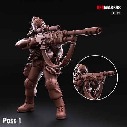 Red Makers Female Jungle Fighters Special Weapon Squad x5 (Custom Order) - product image 5 of 7