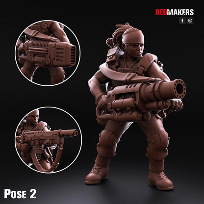Red Makers Female Jungle Fighters Special Weapon Squad x5 (Custom Order) - product image 6 of 7