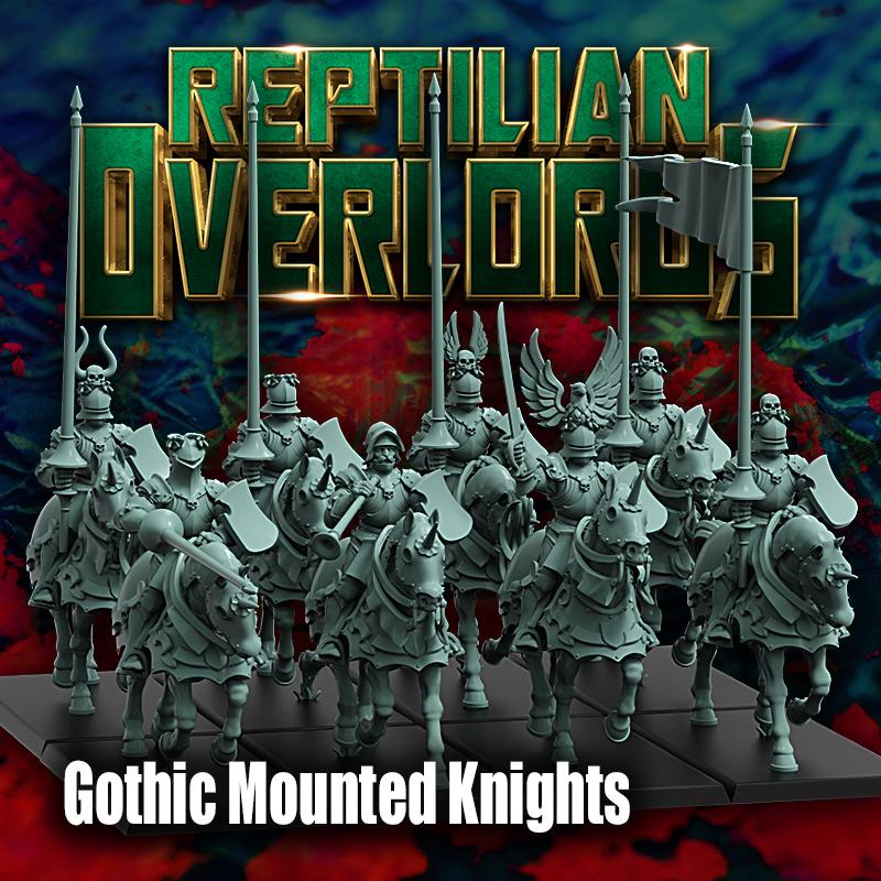 HRE Gothic Mounted Knights - Reptilian Overlords (Custom Order) - product image 1 of 5