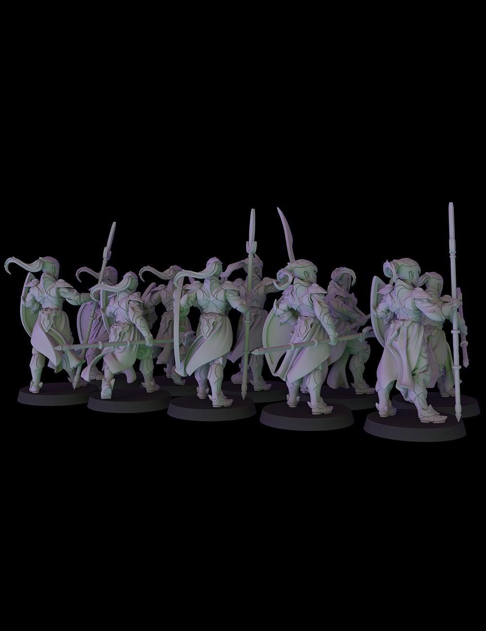 Fantasy Cult Elven Spearmen x10 (Custom Order) - product image 3 of 5
