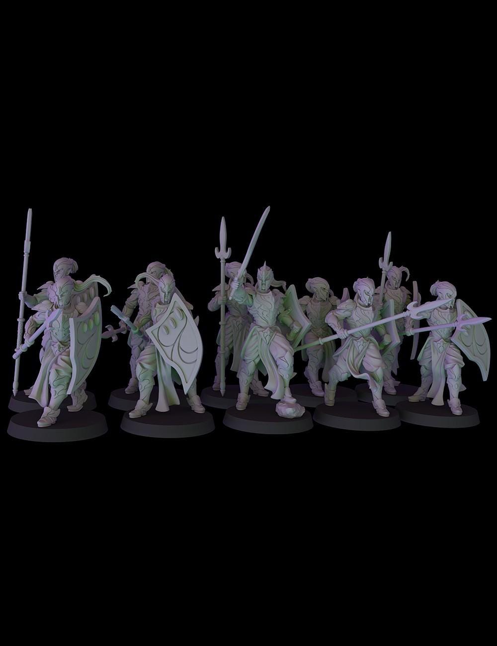 Fantasy Cult Elven Spearmen x10 (Custom Order) - product image 1 of 5